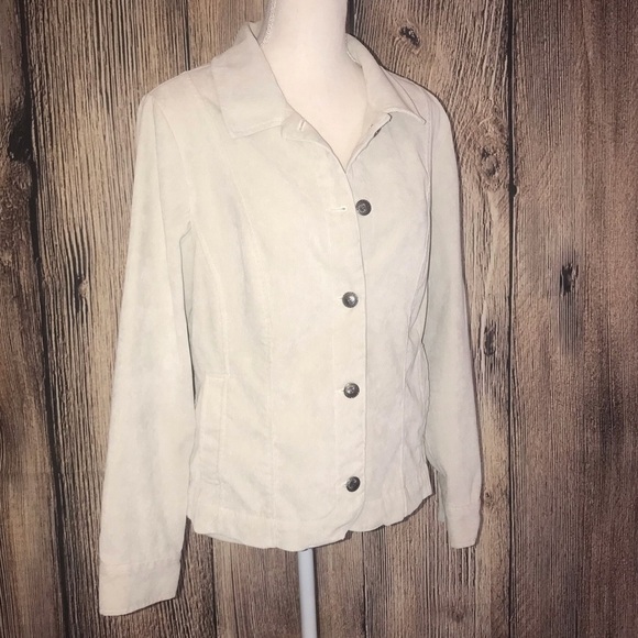 Christopher & Banks Medium beige button up jacket - Picture 1 of 8